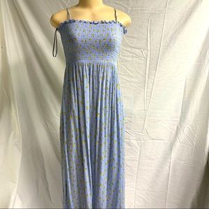 Forever 21 dress. Size small. Color is blue with sunflowers.